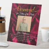 Chic Burgundy Rettete ein Sessel-Foto-Gedenkstätte Sockelschild (In Situ)