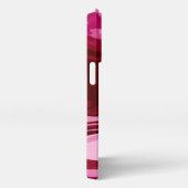 Chic Burgundy Rosa Marmor Abstrakt iPhone Hülle (Rechte Seite)