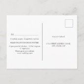 Chic Burgundy Rote Rose Blossom Nature Wedding RSV Einladungspostkarte (Rückseite)