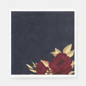 Chic burgundy und Goldmedaille blau Serviette (Vorderseite)
