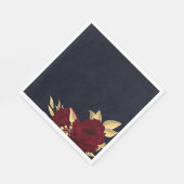 Chic burgundy und Goldmedaille blau Serviette (Ecke)