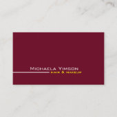 Chic Burgundy und White Simple Modern Beruflich Visitenkarte (Vorderseite)