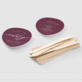 Chic Burgundy Wedding Program Fan Fächer (Non-assembled)