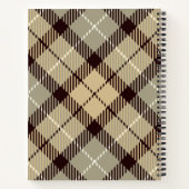 Chic Burlywood Gray Kariert Tartan Personalisierte Notizblock (Rückseite)
