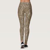 Chic Burlywood und Schwarz-weißes Fracture-Muster Leggings (Rückseite)