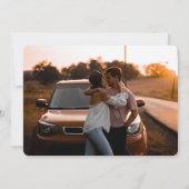 Chic Burnt Ombre Foto Hochzeit der Wasserfarben Einladung (Rückseite)