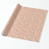Chic Burnt Orange Leopard Druckmuster Geschenkpapier (Ungerollt)