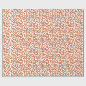 Chic Burnt Orange Leopard Druckmuster Geschenkpapier (Flach)