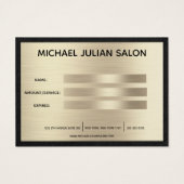 Chic Business Geschenkzertifikat Gold Black (Rückseite)