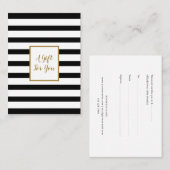 Chic Business Holiday Gold Script Geschenkgutschei Rabattkarte (Vorne/Hinten)
