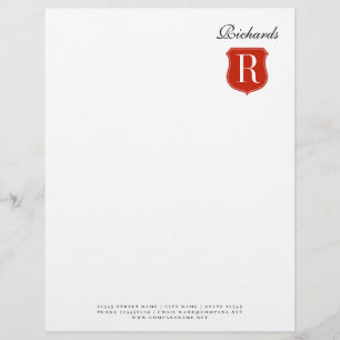 Chic Business Letterhead mit klassischem Monogramm Briefbogen