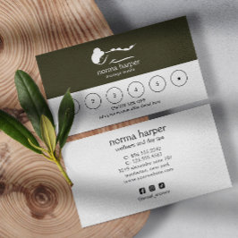 CHIC Business Rewards 6 Punch Logo DARK SAGE GREEN Treuekarte