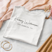 Chic Business Signature Script weiß T-Shirt