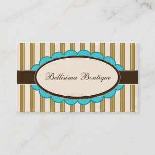 Chic-Butike-Designer-Geschäfts-Karten: Aqua Visitenkarte