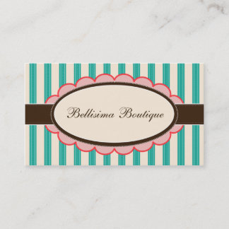 Chic-Butike-Designer-Geschäfts-Karten: Aquamarin Visitenkarte