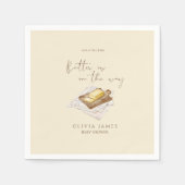 Chic Butter gelbe Babydusche Serviette (Vorderseite)