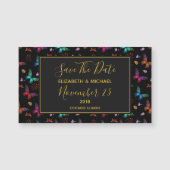 Chic Butterflies Wedding Save the Date Magnetkarte (Vorderseite)