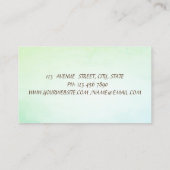 Chic Cactus succulent Green Visitenkarte (Rückseite)