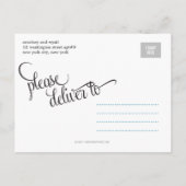 Chic Calendar Foto Save the Date Postkarte (Rückseite)