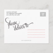 Chic Calendar Foto Save the Date Postkarte (Rückseite)