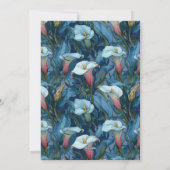 Chic Call Lilies Fantasy Summer Party Einladung (Rückseite)