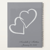 Chic Calla Lilies Black & White Floral Bridal Planer (Rückseite)