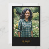 Chic Callas White Bouquet Stained Glass Photo Einladung (Rückseite)