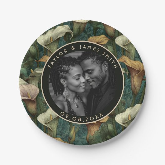 Chic Calle Lilies Teller für Bridge zum Party (Vorderseite)