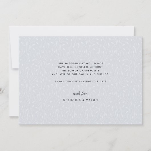 Chic Calligrafie | Foto Collage Wedding Vielen Dan Dankeskarte (Rückseite)