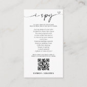 Chic Calligrafy Capture the Liebe QR Code Begleitkarte (Rückseite)