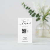 Chic Calligrafy Capture the Liebe QR Code Begleitkarte (Stehend Vorderseite)