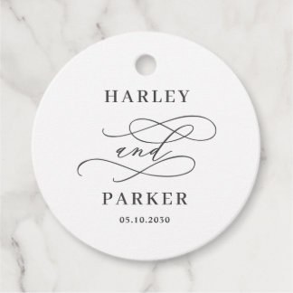 Chic Calligrafy Gastgeschenk Hochzeit Tags Geschenkanhänger