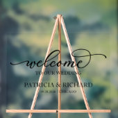 Chic Calligrafy Herzlich willkommen auf unserem Ze Acrylschild (Neutral)