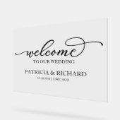 Chic Calligrafy Herzlich willkommen auf unserem Ze Acrylschild (Winkel)