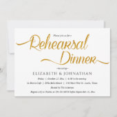 Chic Calligrafy Minimal Probe Dinner Invitati Einladung (Vorderseite)