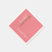 Chic Calligrafy Minimalistisch Brautparty Serviette (Ecke)