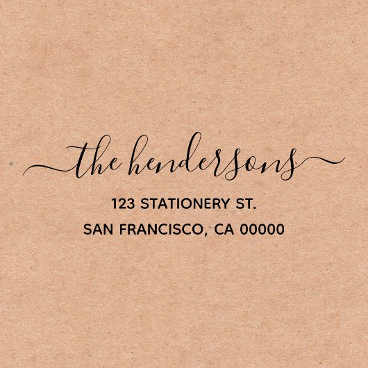 Chic Calligrafy Rücksendeadresse Permastempel