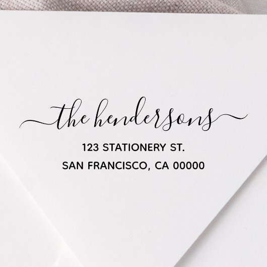 Chic Calligrafy Rücksendeadresse Permastempel