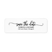 Chic Calligrafy Save the Date Rücksendeadresse (Vorne)