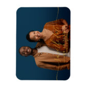 Chic Calligrafy Wedding Save the Date Foto Magnet (Vertikal)