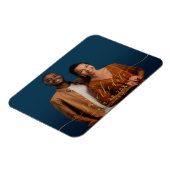 Chic Calligrafy Wedding Save the Date Foto Magnet (Linke Seite)