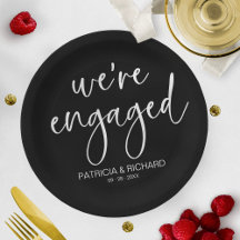 Chic Calligrafy Wir sind Verlobte Engagement Party