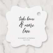 Chic Calligraphie nimmt Zuhause und mehr Liebe Hoc Geschenkanhänger (Rückseite)