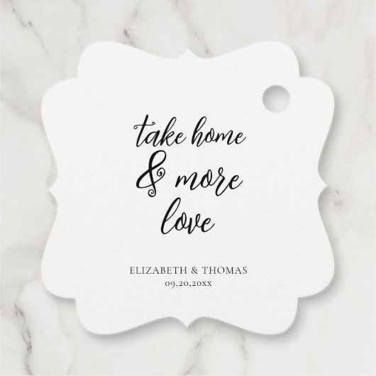 Chic Calligraphie nimmt Zuhause und mehr Liebe Hoc Geschenkanhänger (Rückseite)