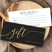 Chic Calligraphy Black Gold-Geschenkgutschein