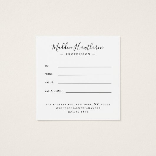 Chic Calligraphy Black Gold-Zertifikat (Rückseite)