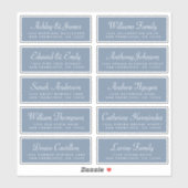 Chic Calligraphy Blue Guest Address Labels (Blatt)