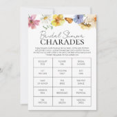 Chic Calligraphy Brautparty Charades Game Card Einladung (Vorderseite)