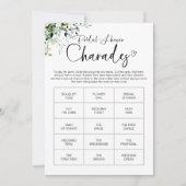 Chic Calligraphy Brautparty Charades Game Einladung (Vorderseite)