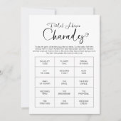 Chic Calligraphy Brautparty Charades Game Einladung (Vorderseite)